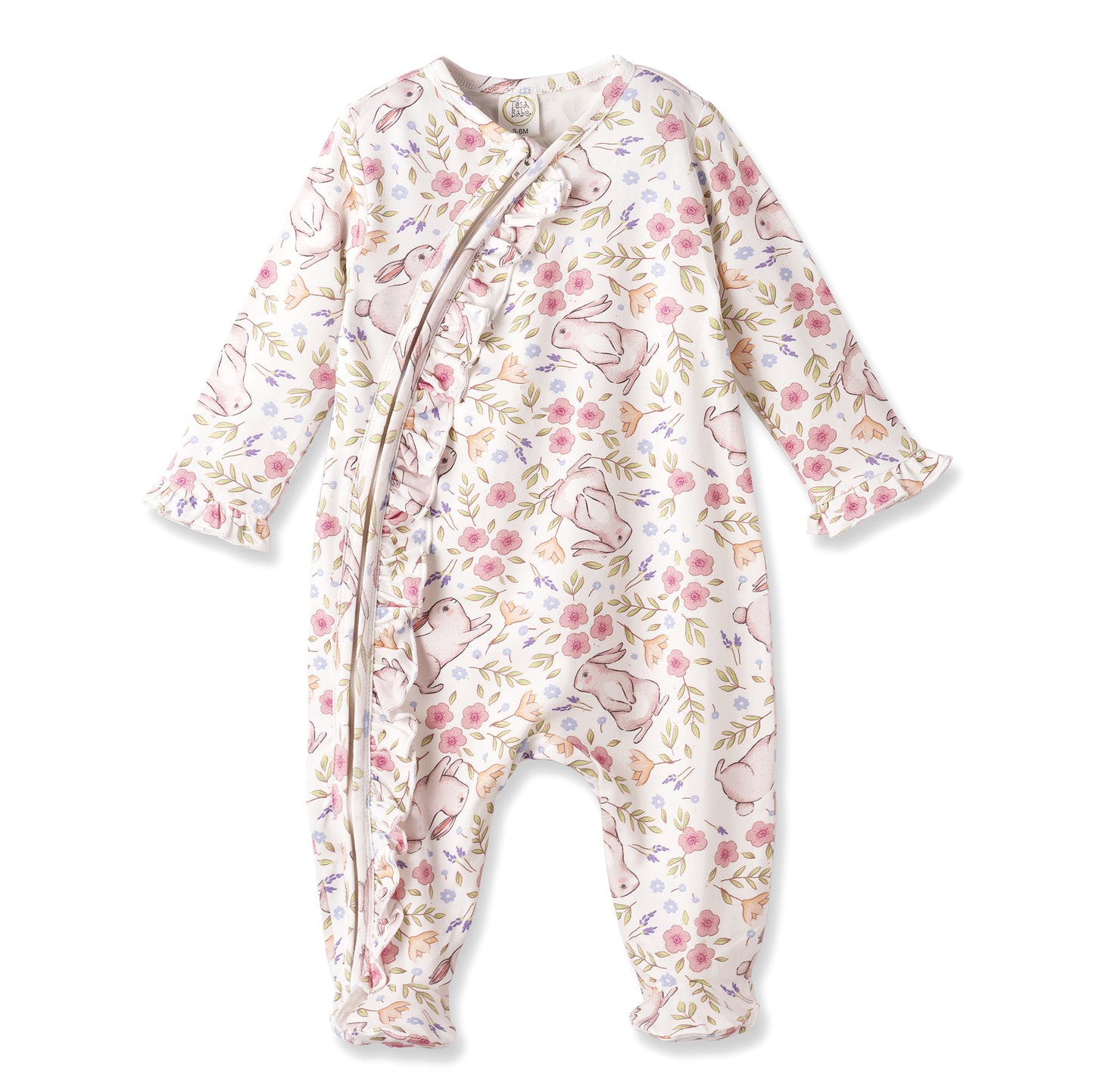 Bunny Blooms Footie Romper