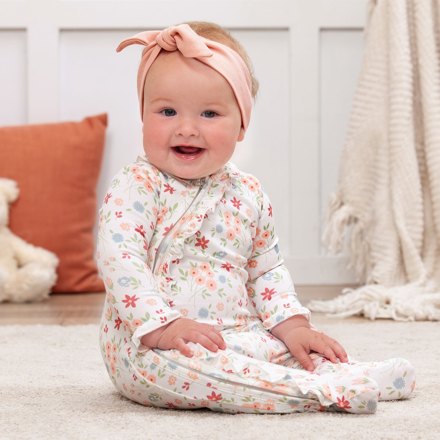 Prairie Petals Footed Romper