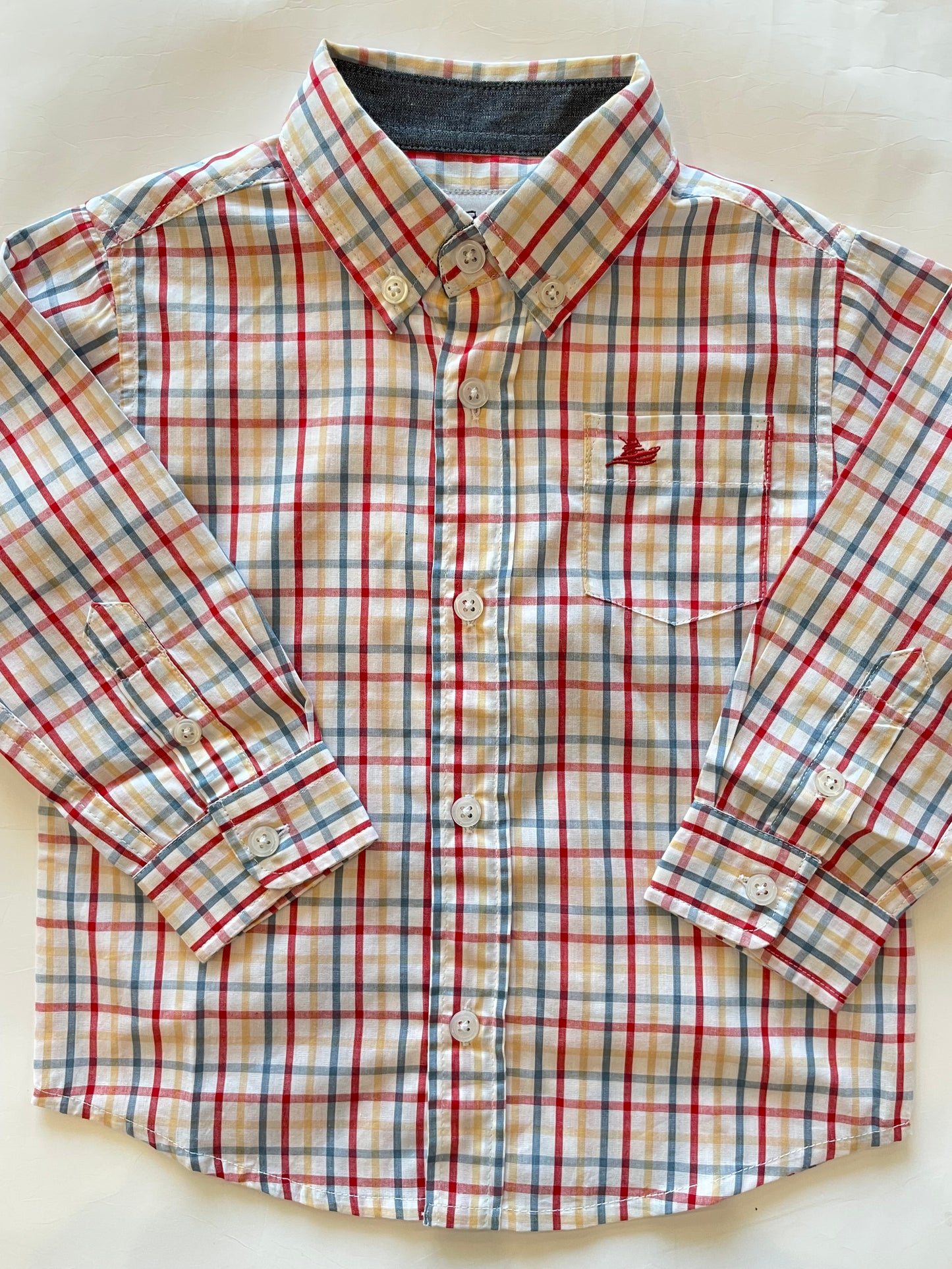 Dress Shirt-Red/Blue/Yellow