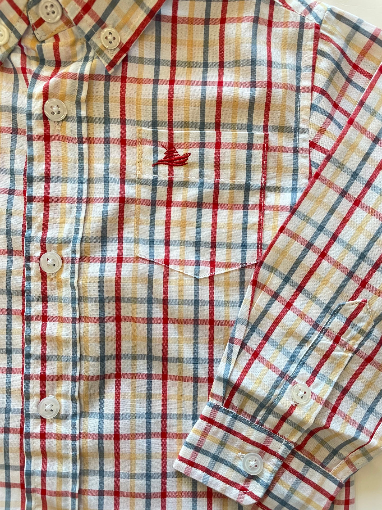 Dress Shirt-Red/Blue/Yellow