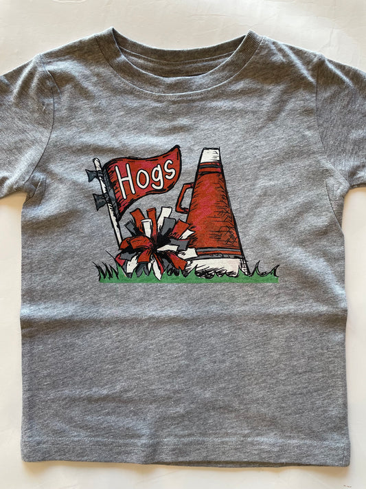 Hogs Cheer Tee Grey