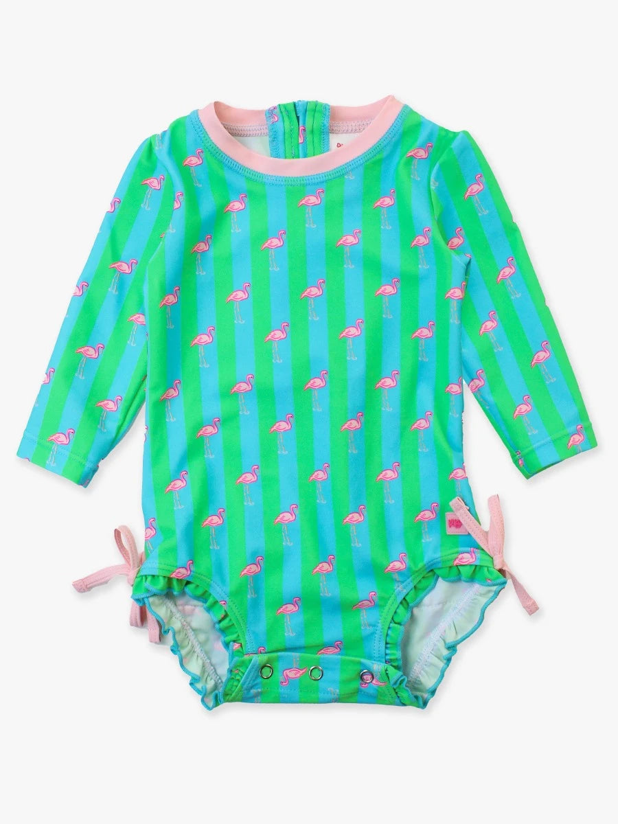 Flamingo Stripe One Pc