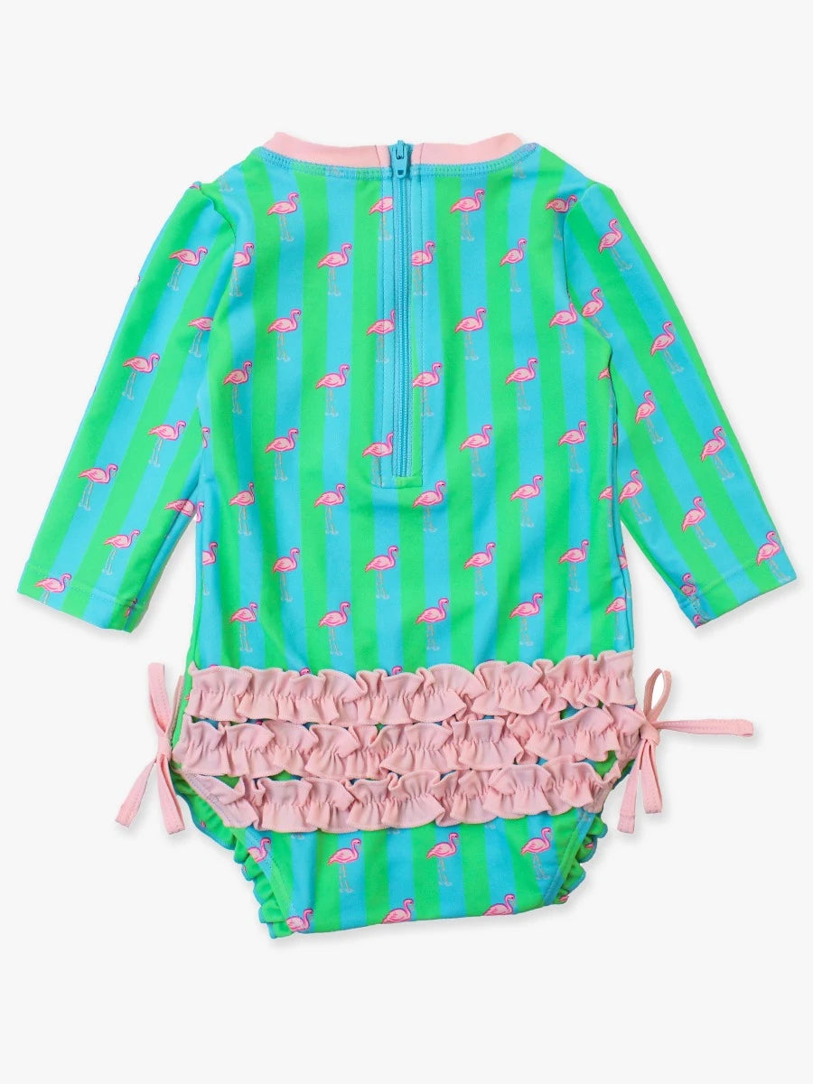 Flamingo Stripe One Pc