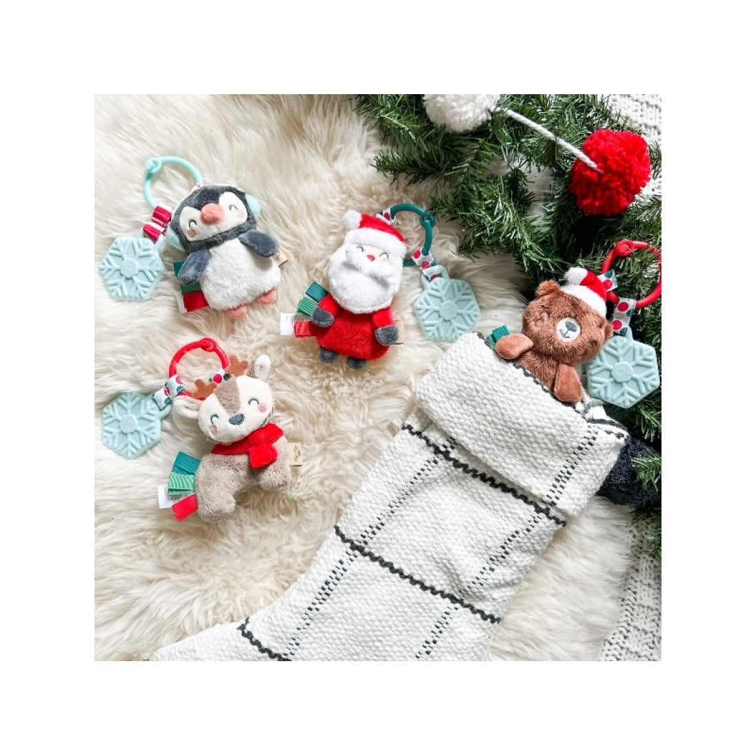 Holiday Penguin Itzy Teether-Penguin