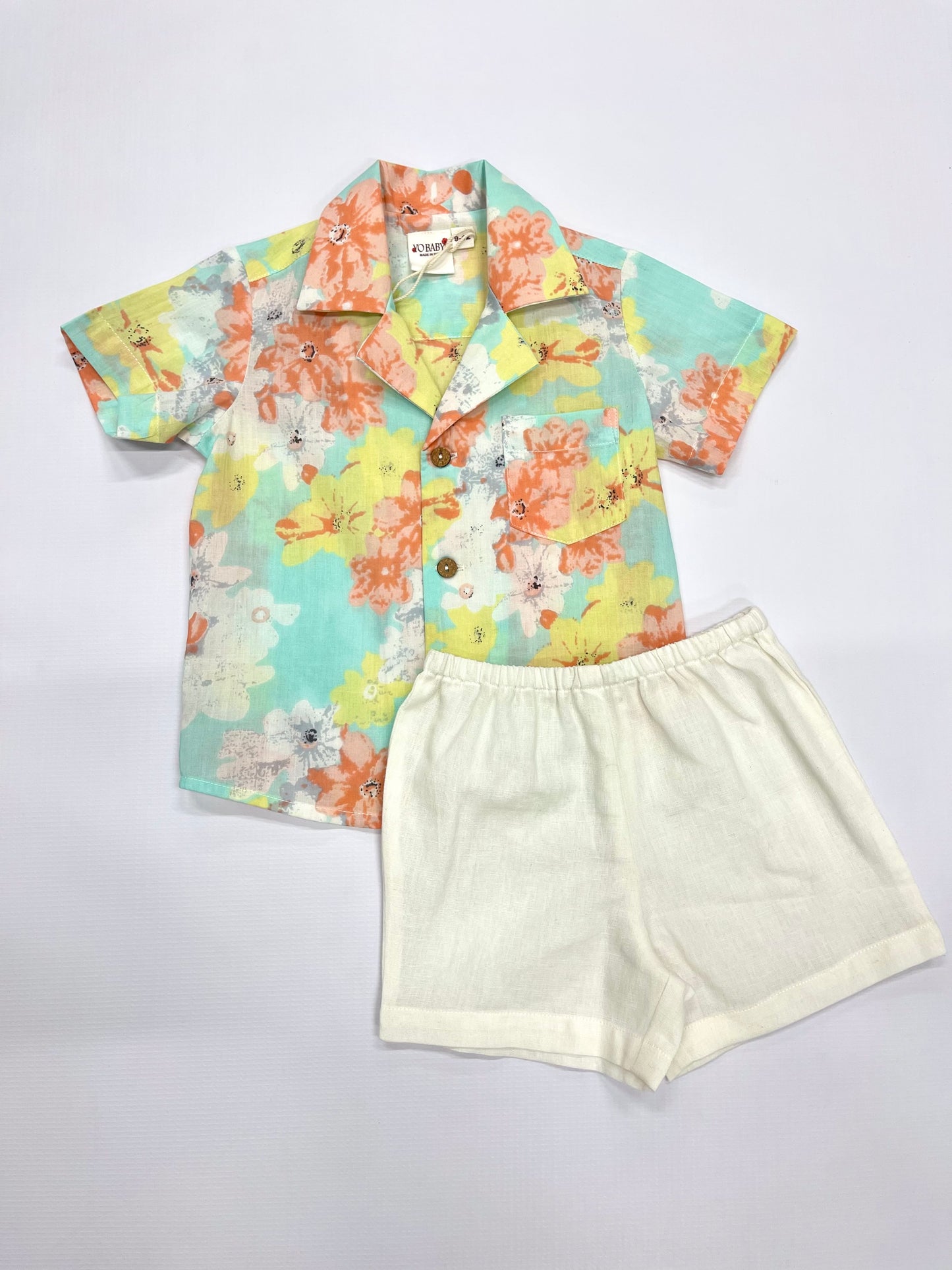 Coral Floral Short Set