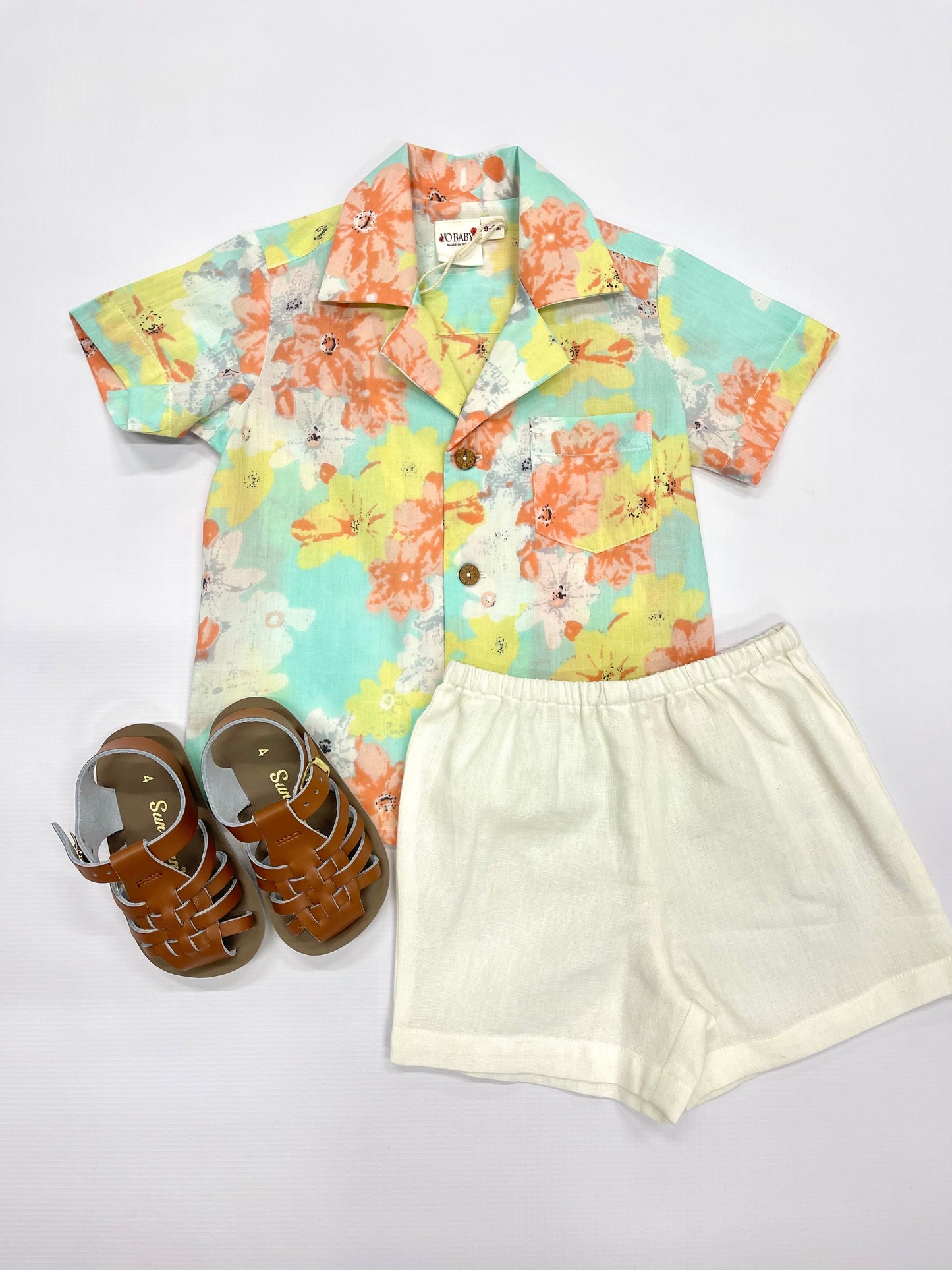 Coral Floral Short Set