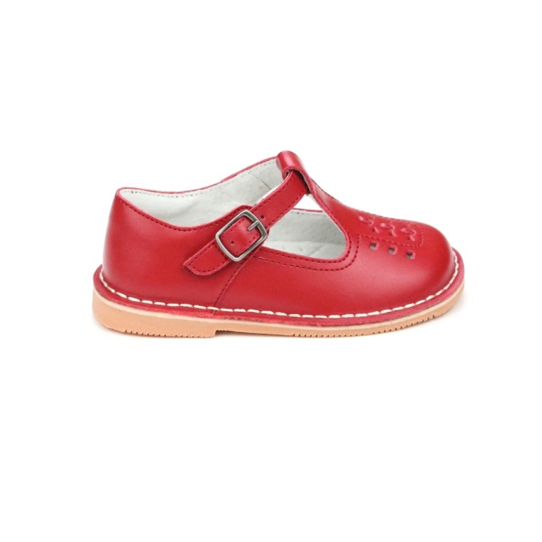 Kaia T-Strap Woven MJ-Red