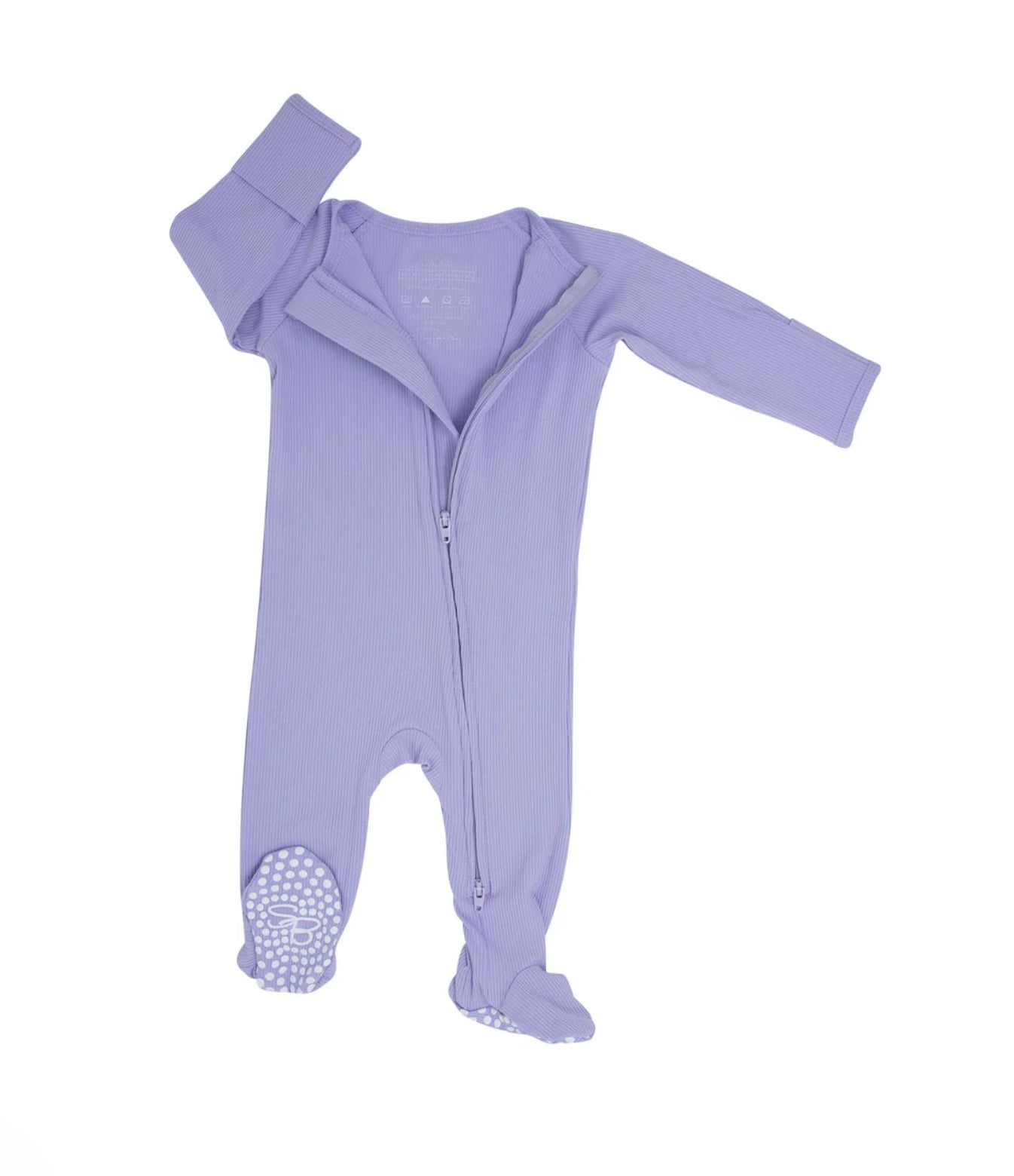 Orchid Petal Ribbed Footie