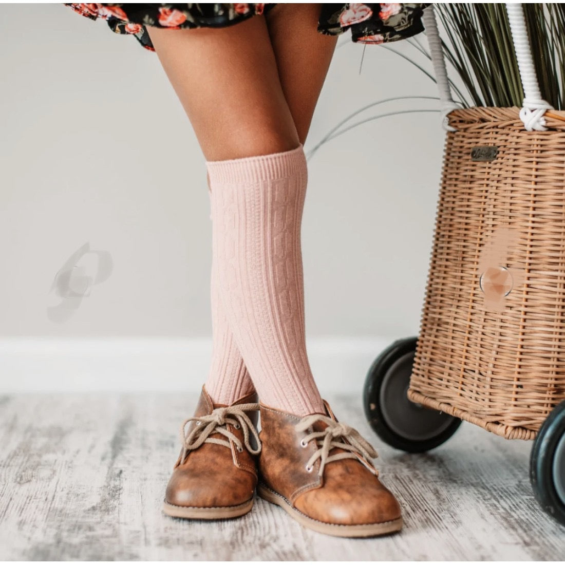 Knee High Socks-Blush