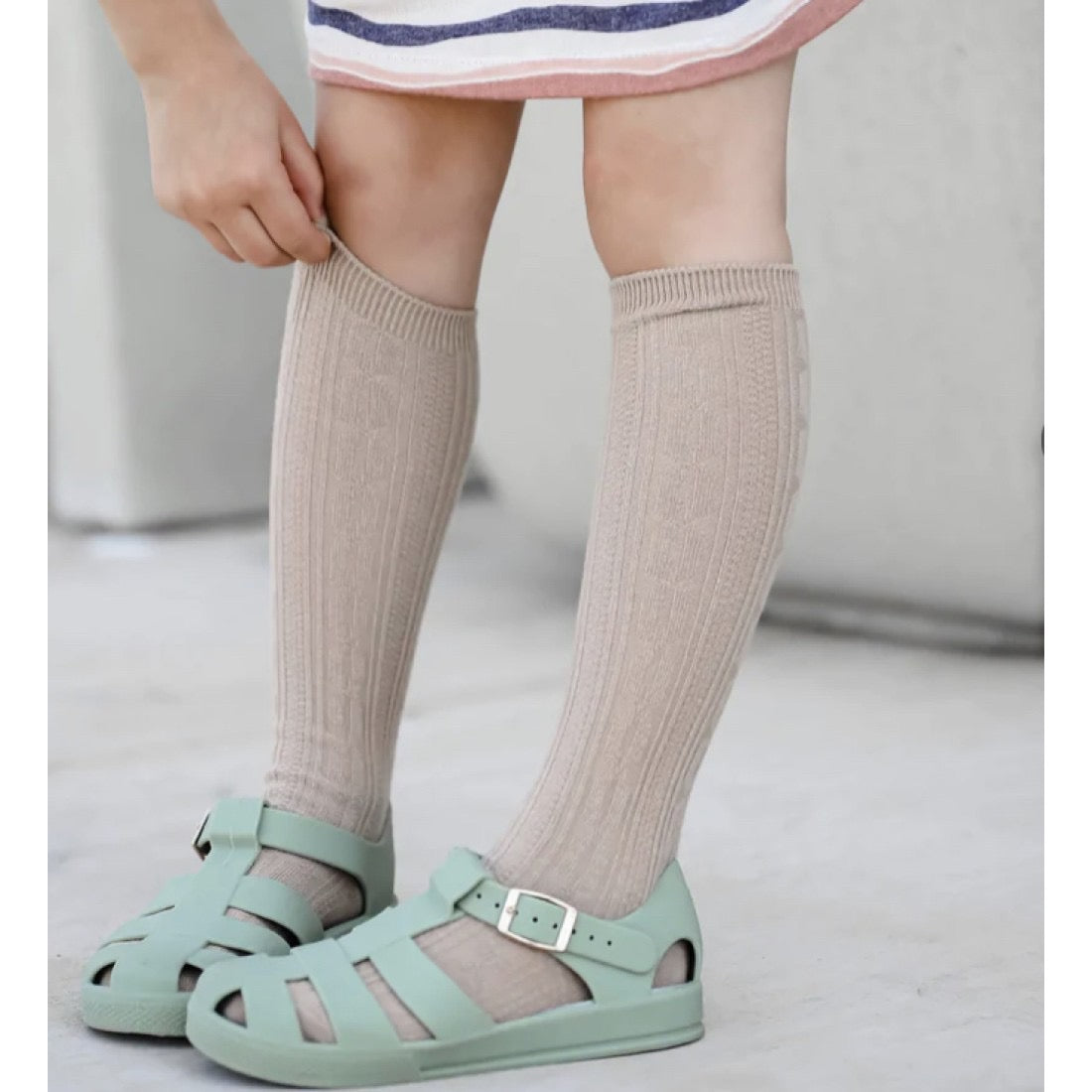 Knee High Socks-Oat