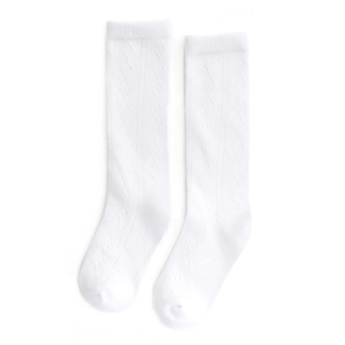 Knee High Socks White Fancy