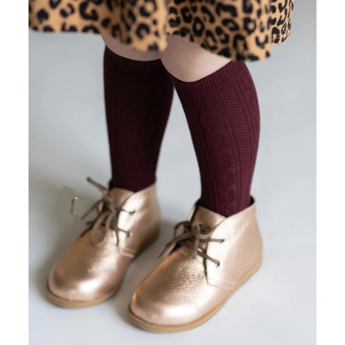 Knee High Socks Wine