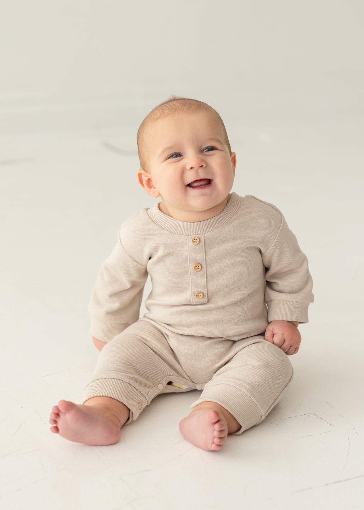 Isaac Romper-Beige