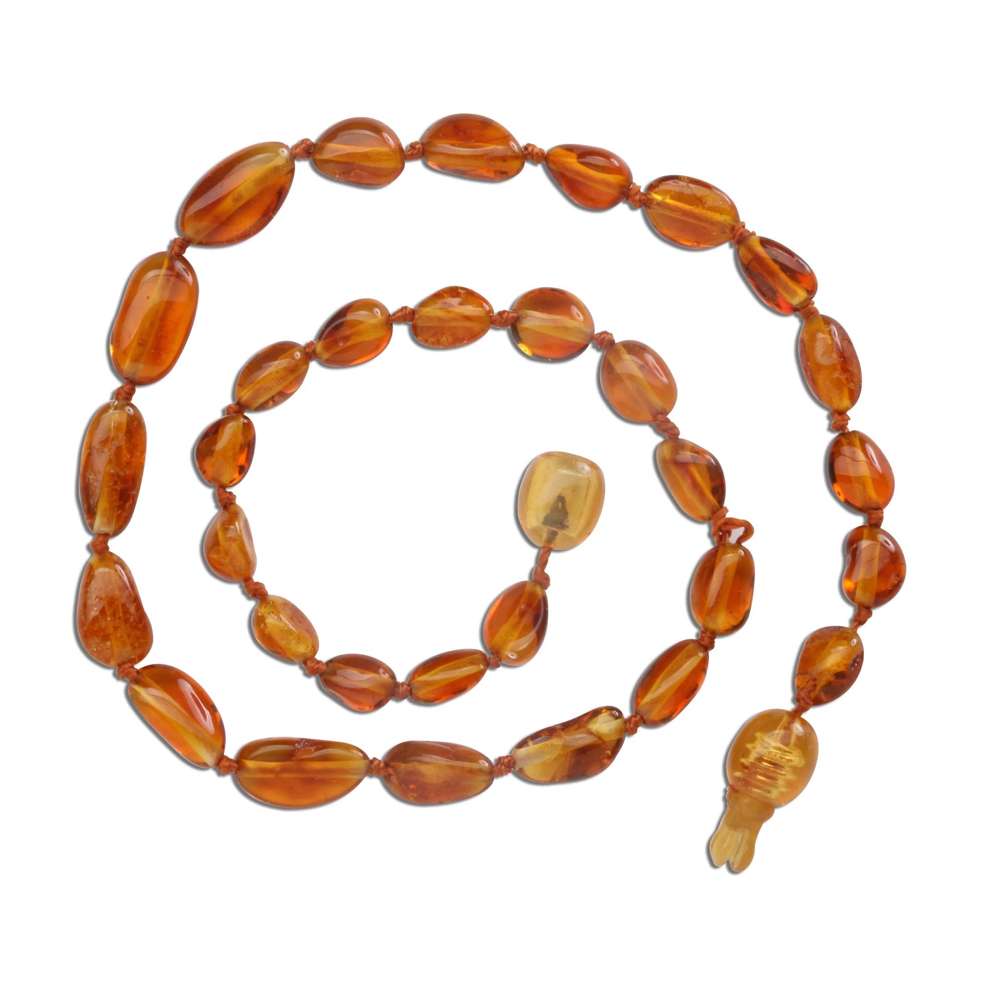 Amber Teething Necklace-Honey-Polished