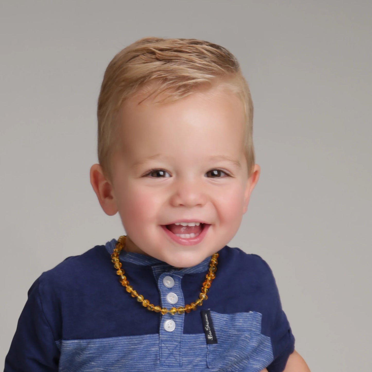 Amber Teething Necklace-Honey-Polished