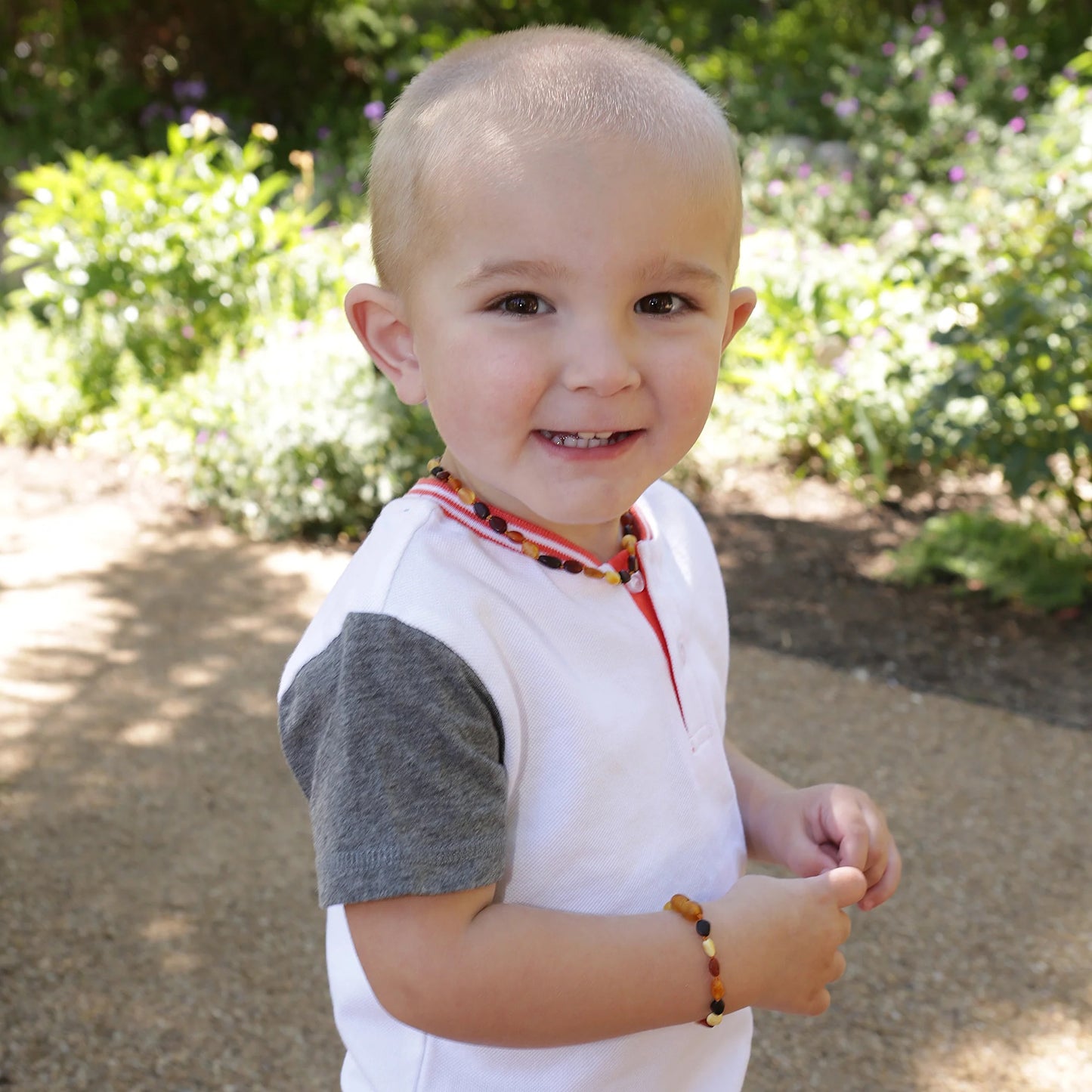 Amber Teething Necklace Multi-Multi Unpolished