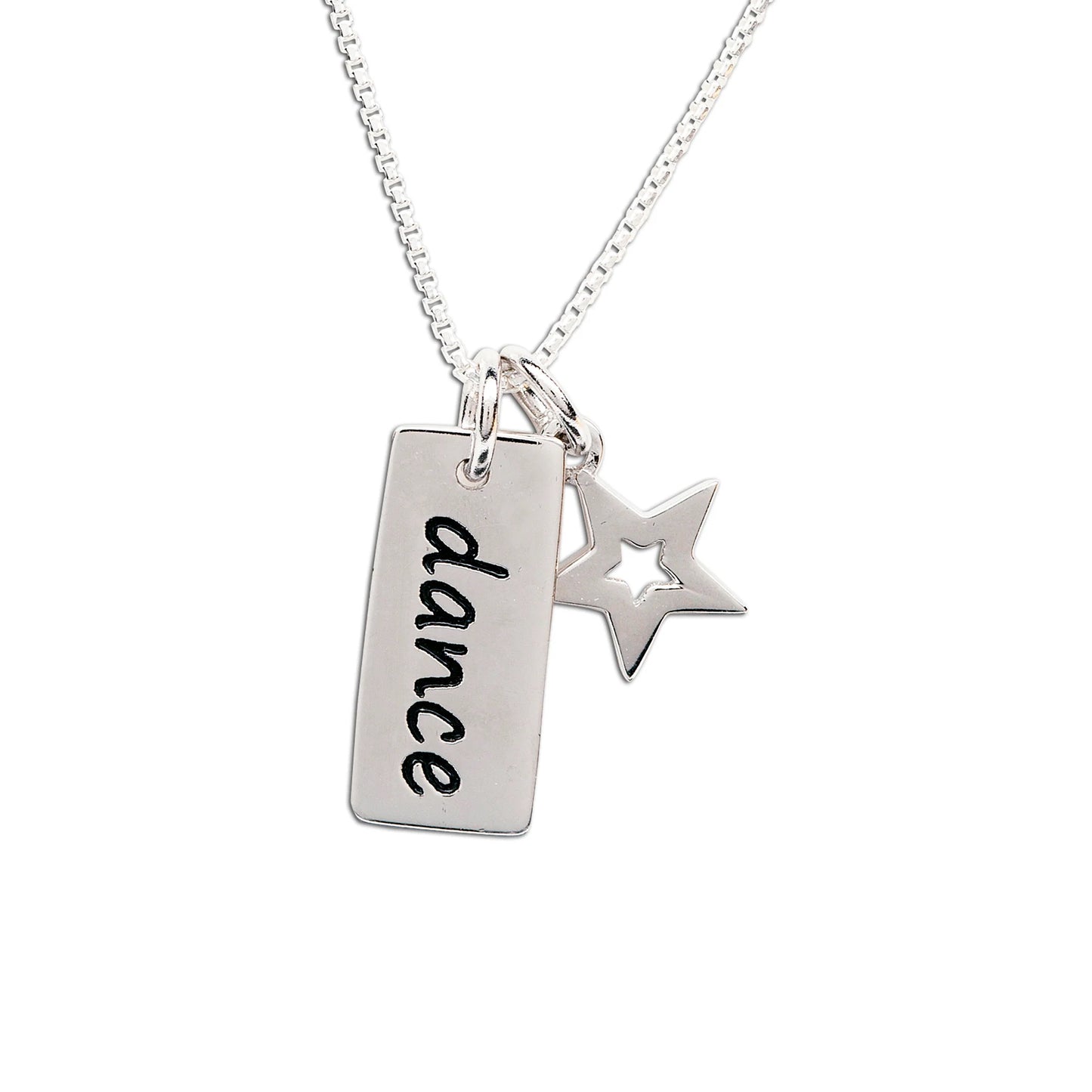 Sterling Silver Dance Necklace-14"
