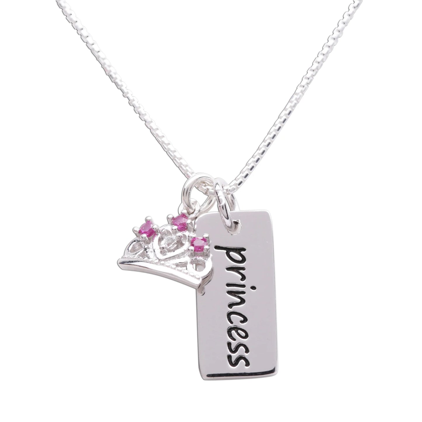 Tiara Necklace w/ Princess-14"