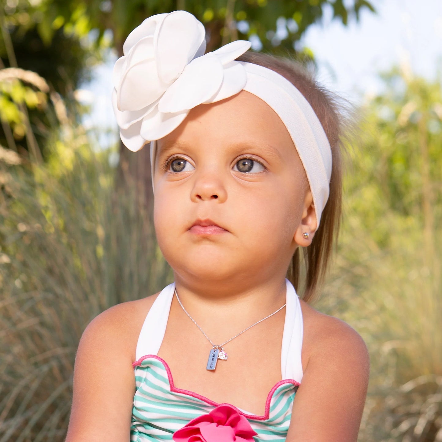 Tiara Necklace w/ Princess-14"