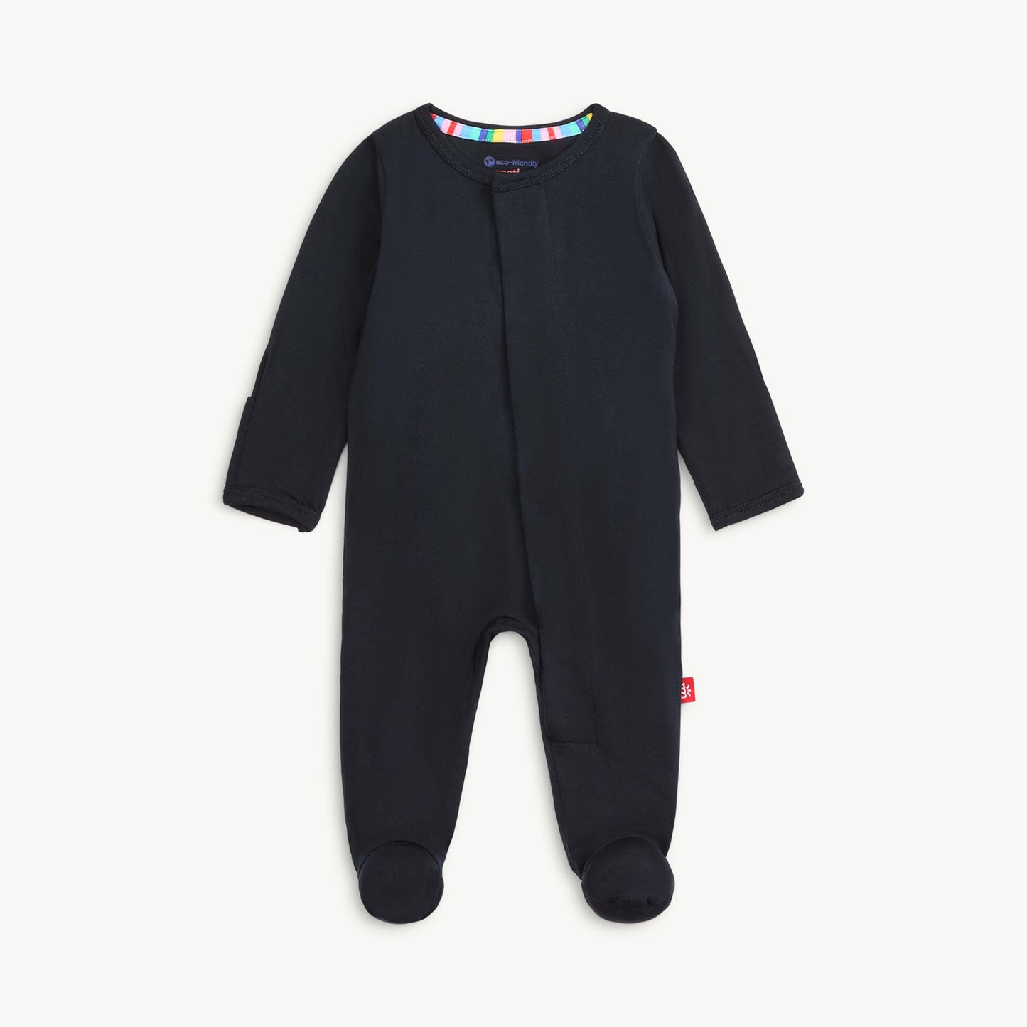 Onyx Jet Black Ruffle Footie