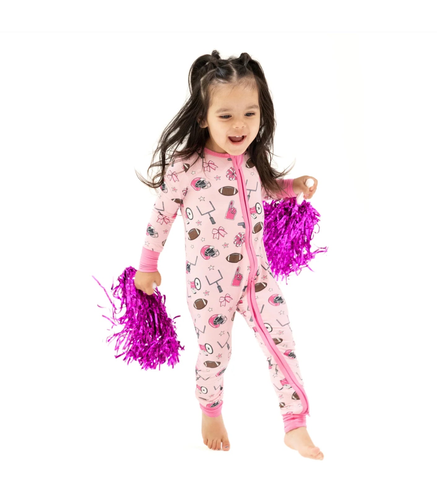Game Day Romper-Pink