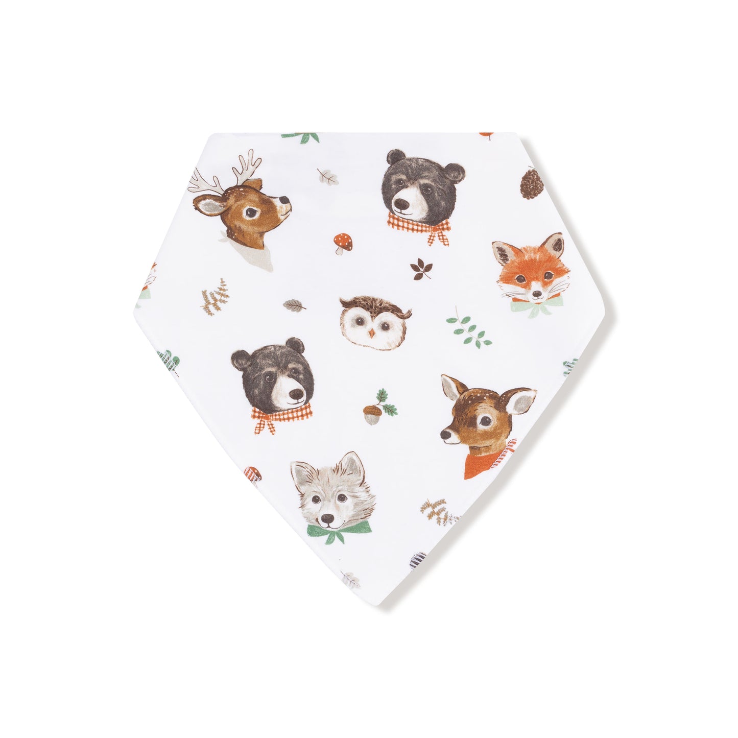 Woodland Animal Faces Bib