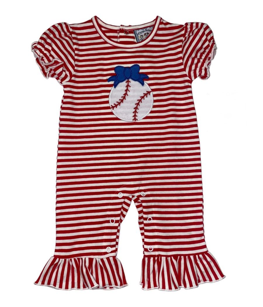 Baseball App Girls Romper