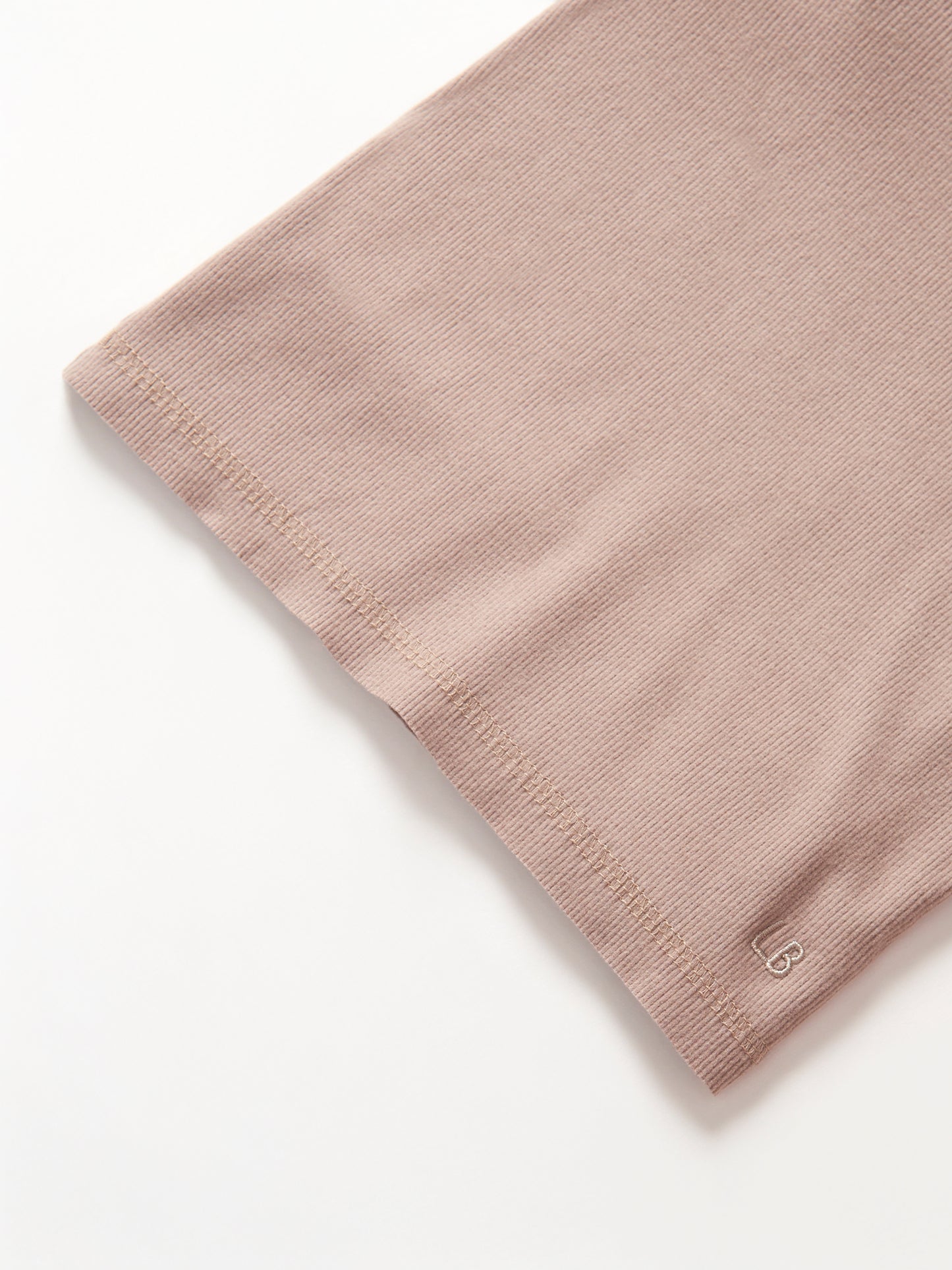 LS Ribbed Tee-Mushroom