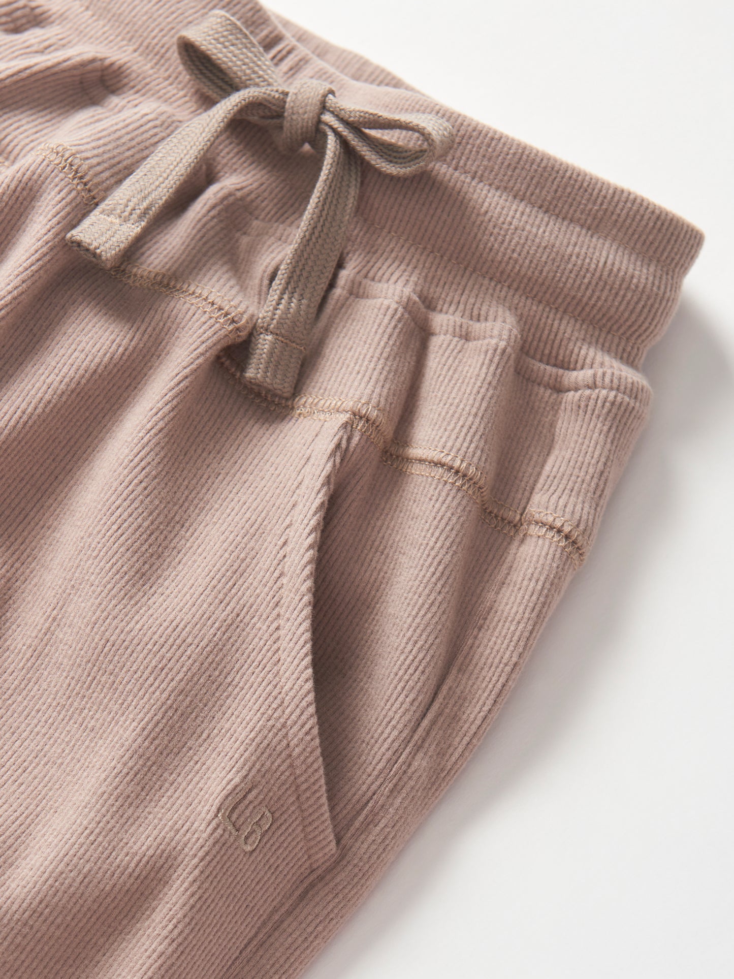 Ribbed Jogger-Mushroom
