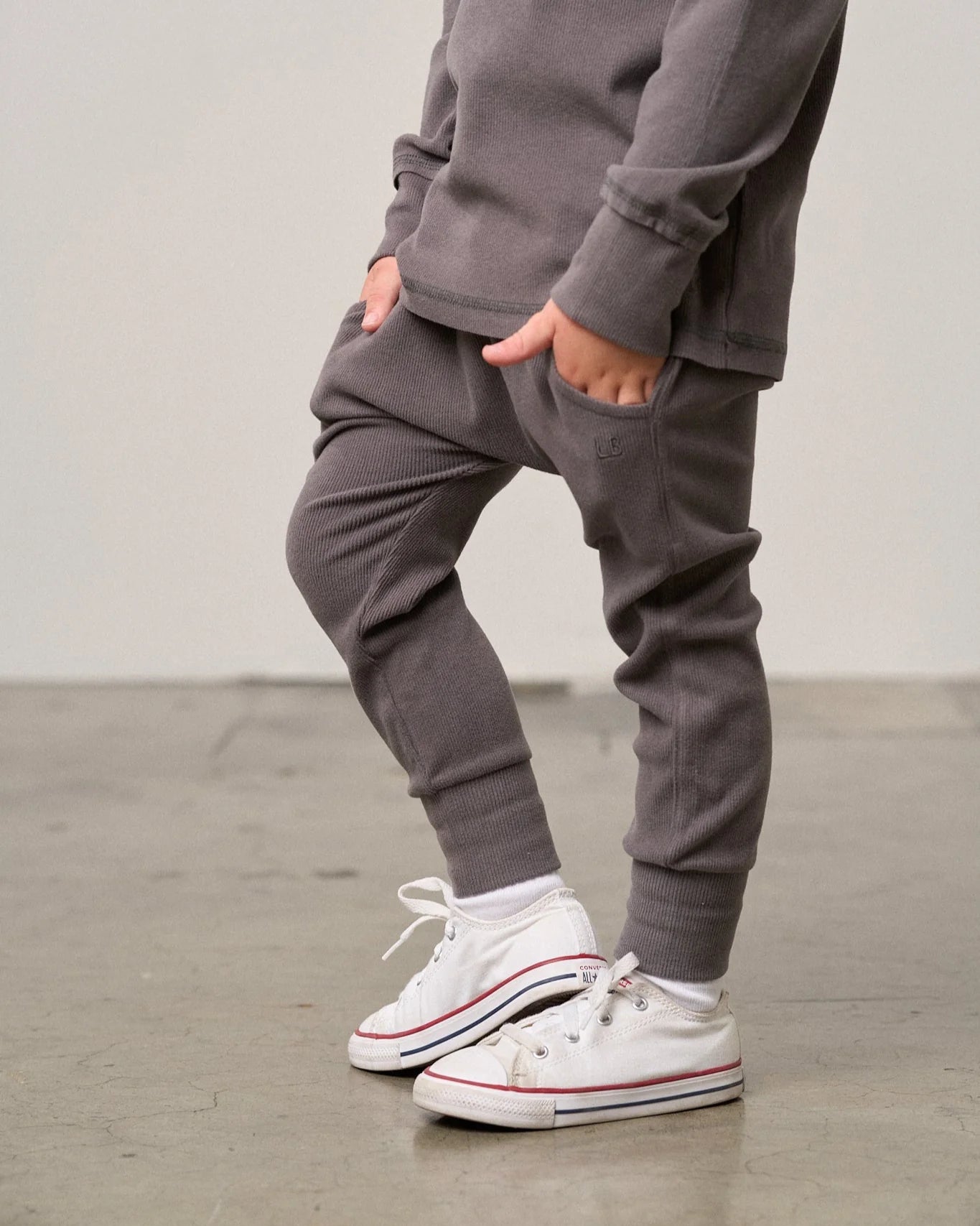 Ribbed Jogger-Graphite