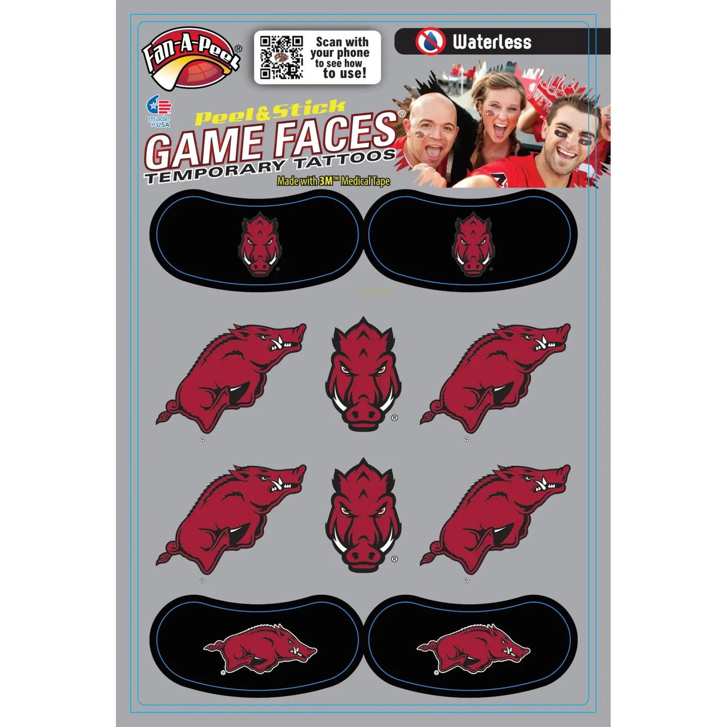 AR Game Face Temp Tattoos
