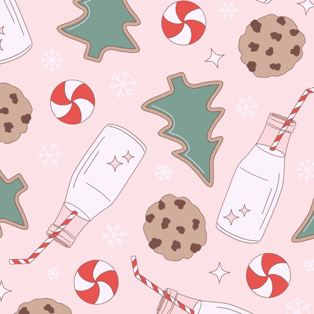 Santa’s Cookies 2pc PJ’s-Pink