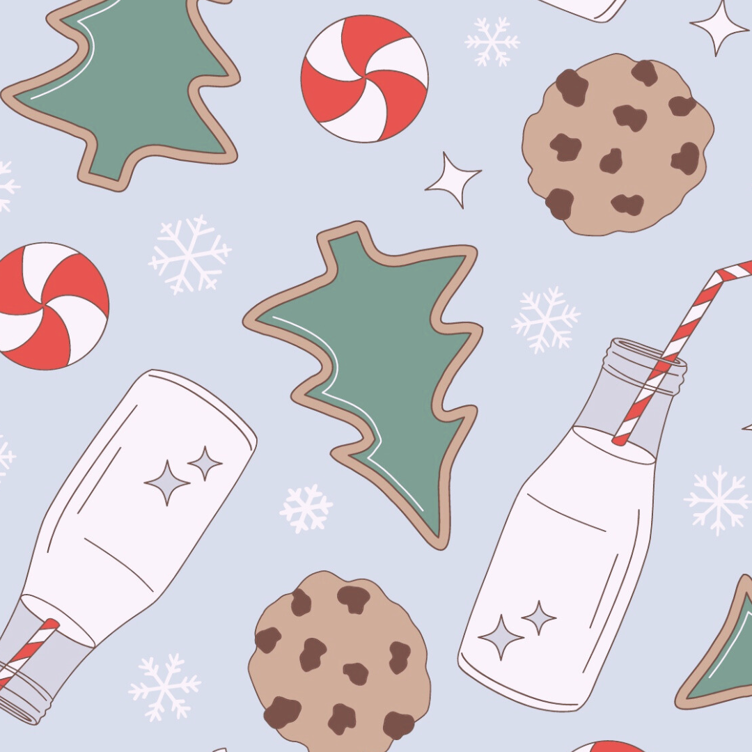 Santa’s Cookies Footie-Blue