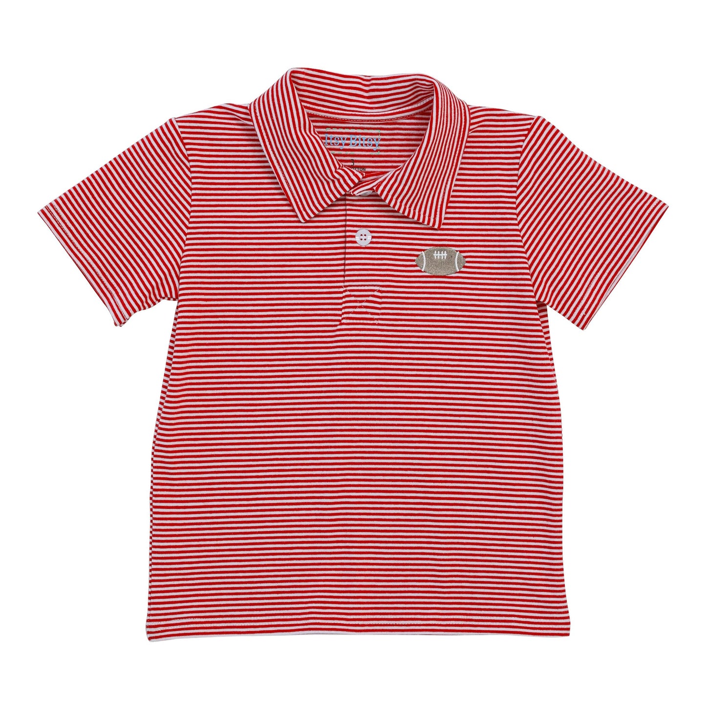 Football Polo-Red Stripe