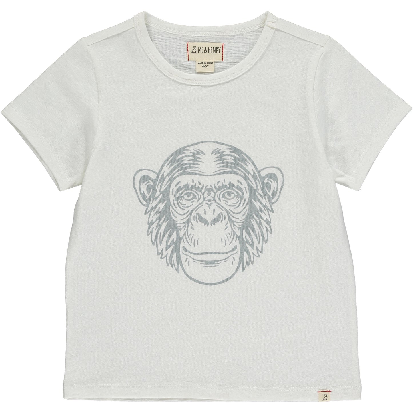 Chimpanzee Graphic Tee-White