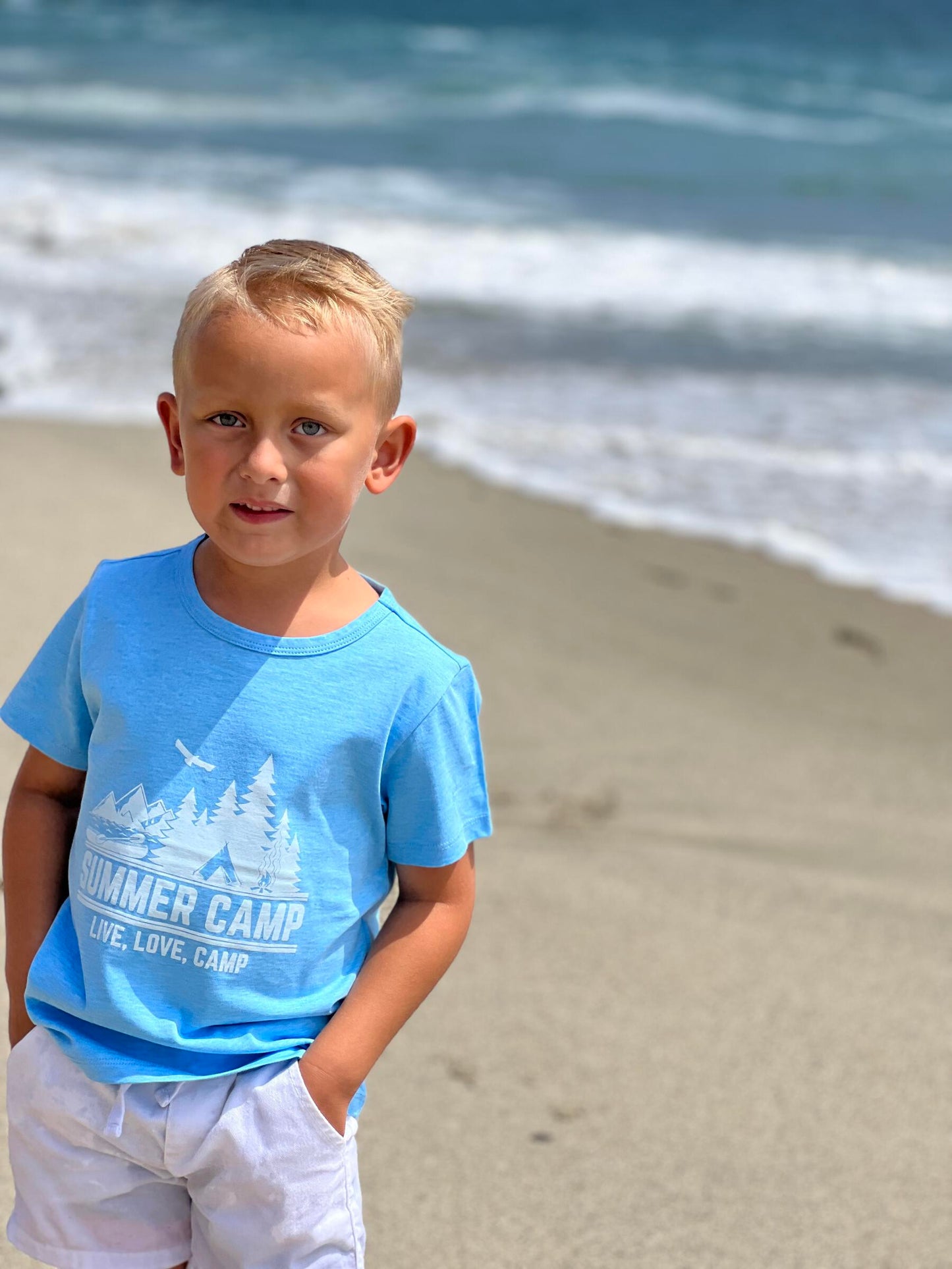 Summer Camp Graphic Tee-Blue