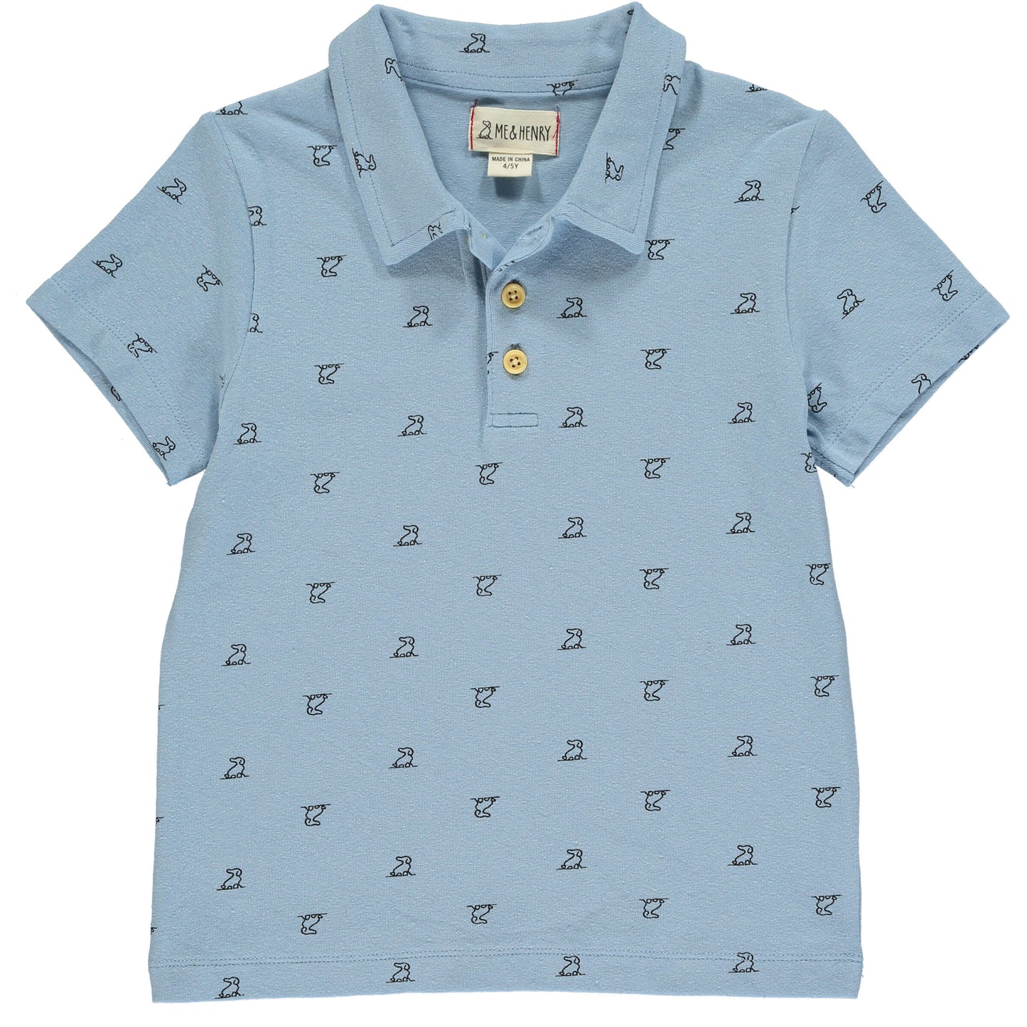 Henry Print Polo-Blue