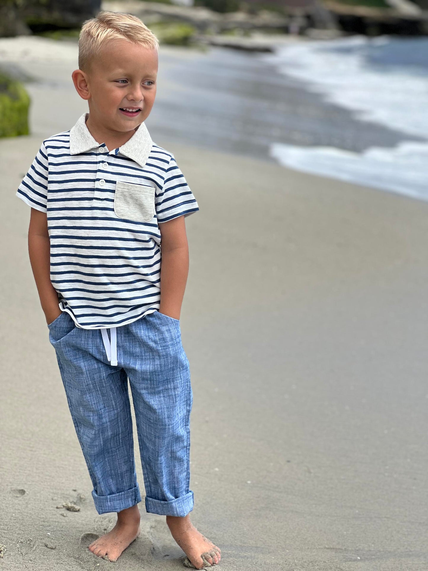 Navy/White Polo