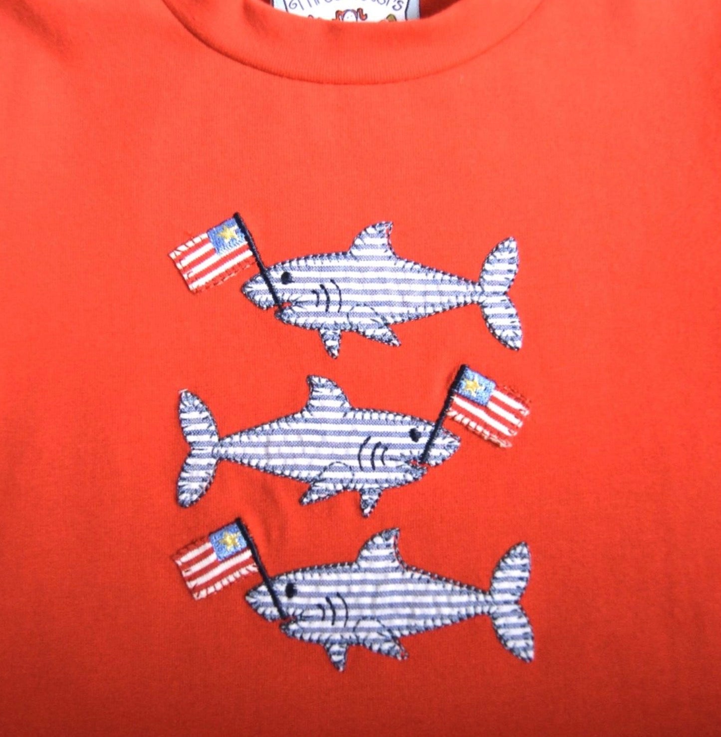 Patriotic Shark Boys Short Set