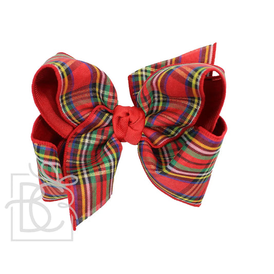 Red/Royal Blue Plaid Bow
