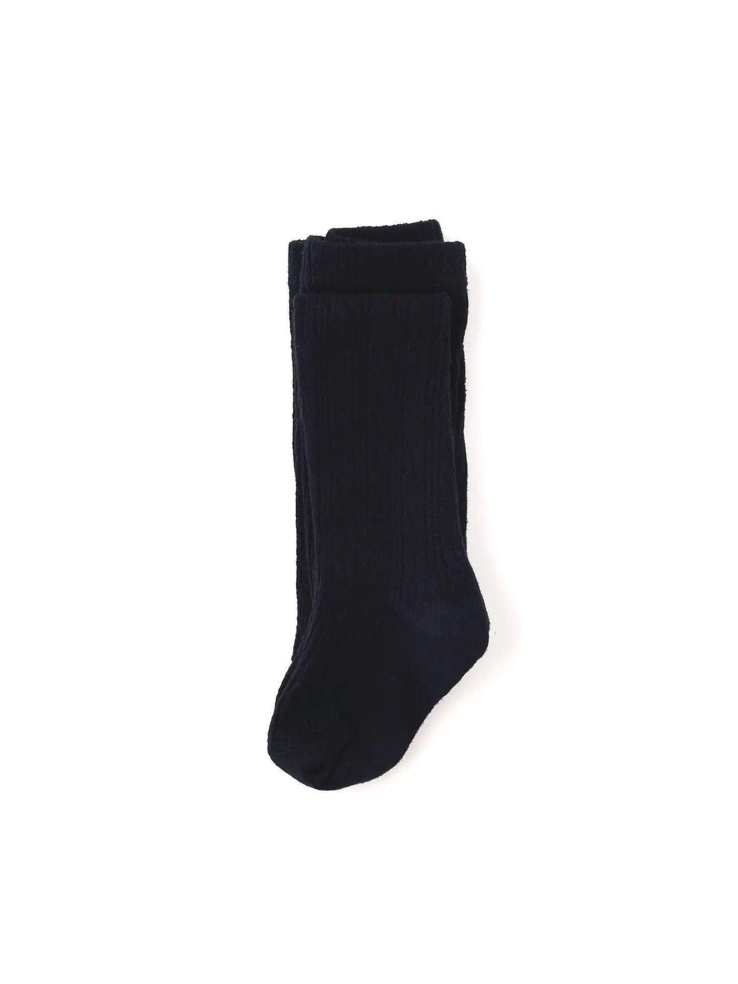 Cable Knit Tights-Black
