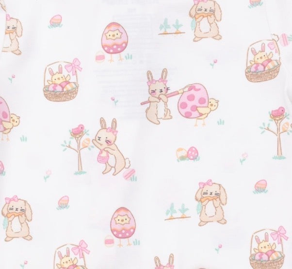 Easter Egg Ruffle Footie-Pink