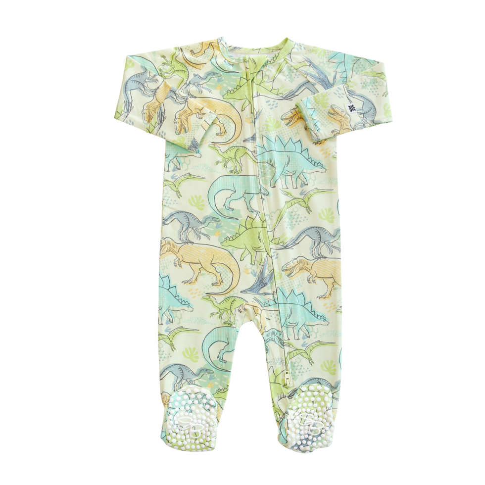 Neon Dino Footie