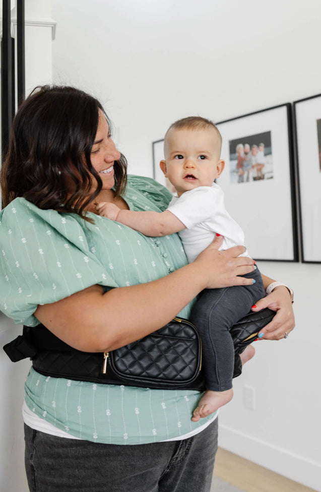 Tushbaby Hip Carrier-Vegan Leather Black