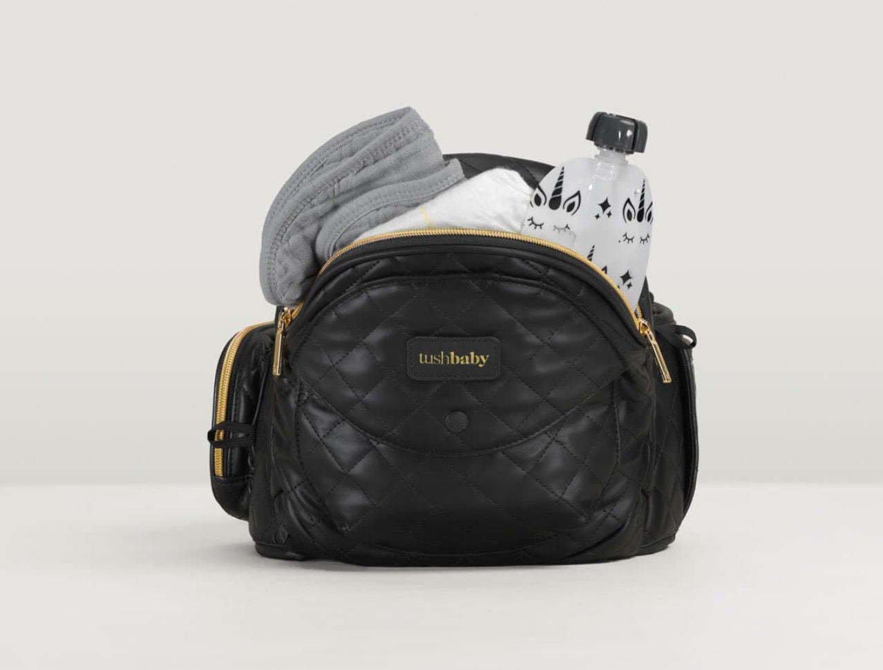 Tushbaby Hip Carrier-Vegan Leather Black