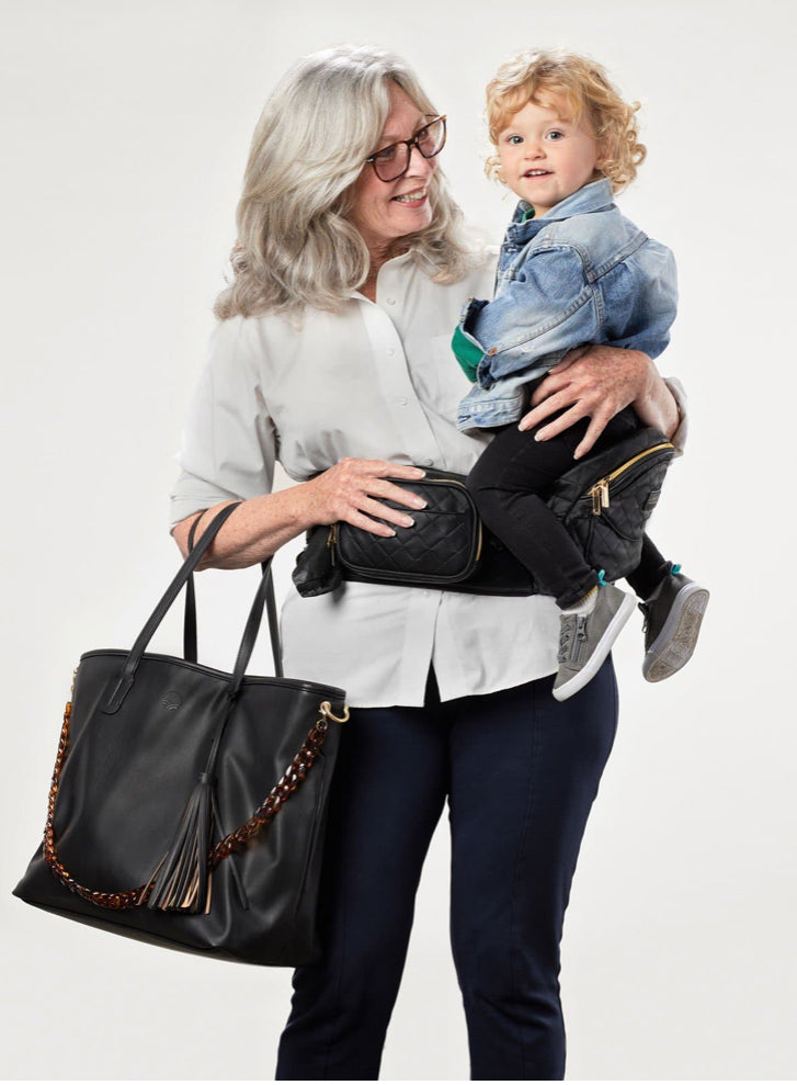 Tushbaby Hip Carrier-Vegan Leather Black