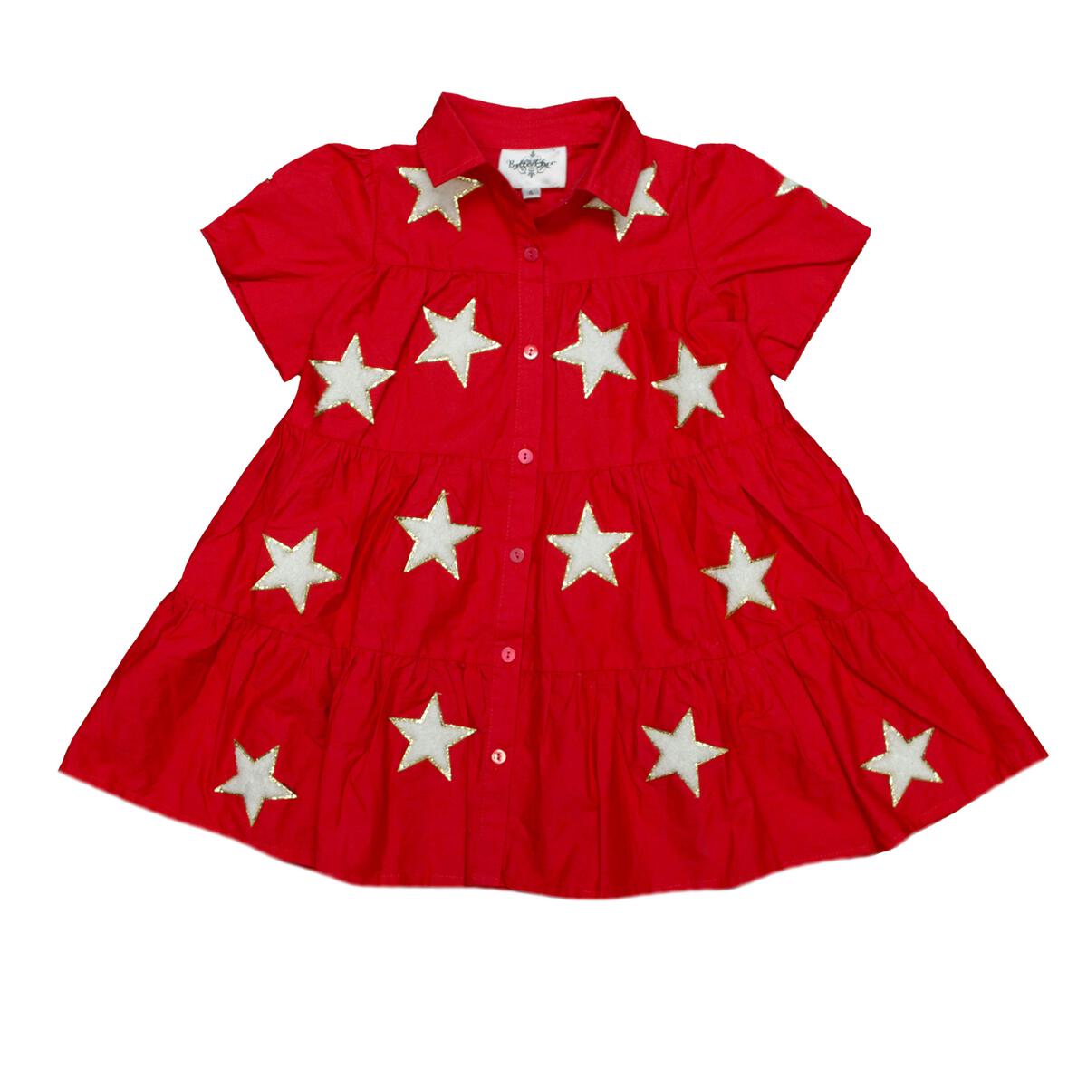 Star Dress-Red/White