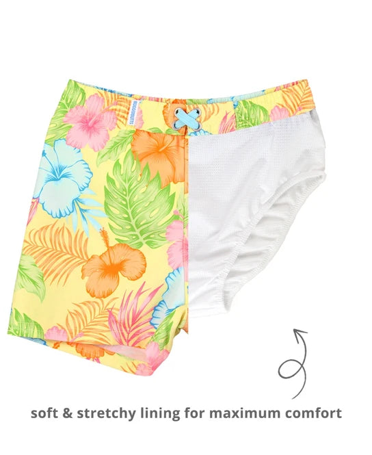 Happy Hula Swim Trunks