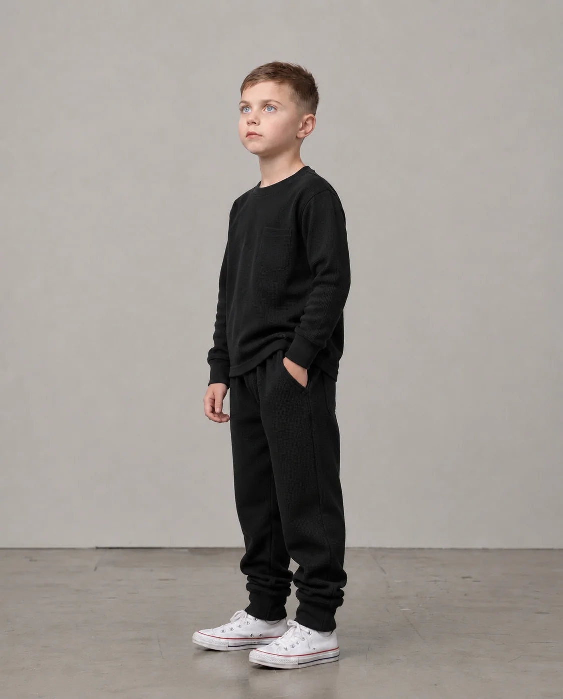 Waffle Top-Black