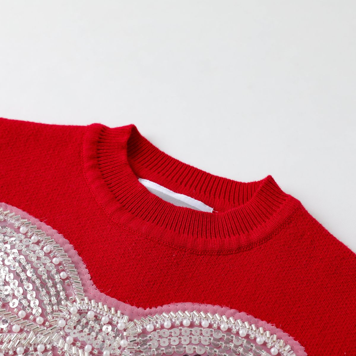 Red Sweater w/ Glitter Bow